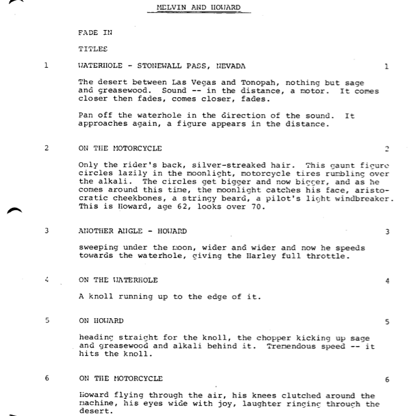 Page One: “Melvin and Howard” (1980)