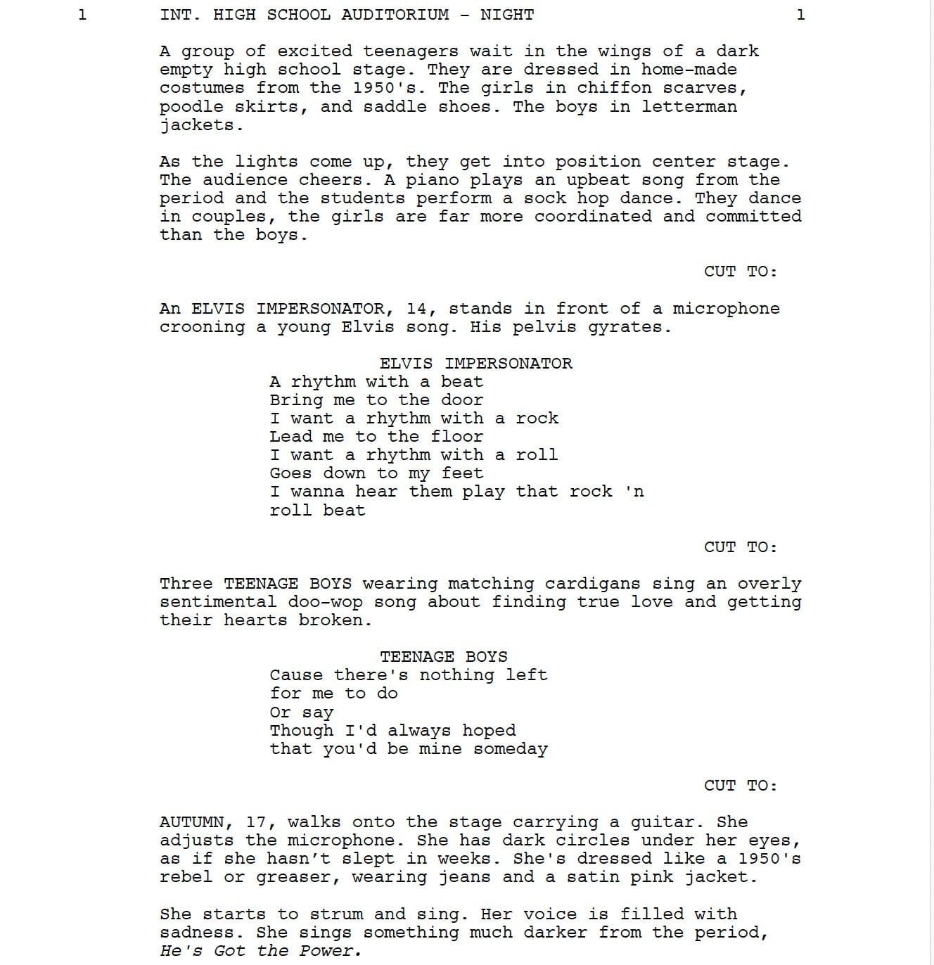 Page One: “Never Rarely Sometimes Always” (2020)