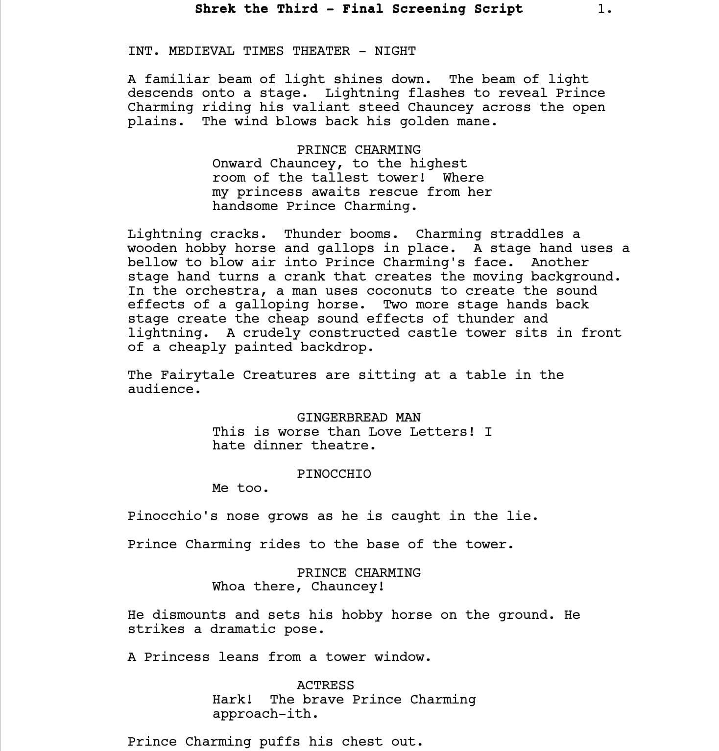 Page One: “Shrek the Third” (2007)