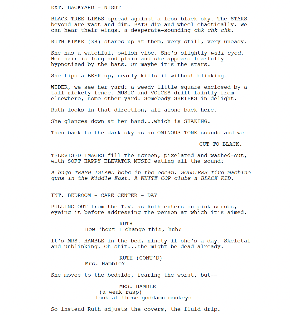 Page One: “I Don’t Feel at Home in This World Anymore” (2017)