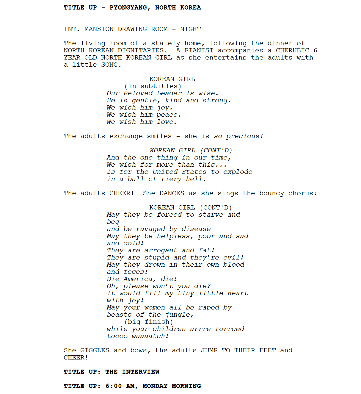 Page One: “The Interview” (2014)