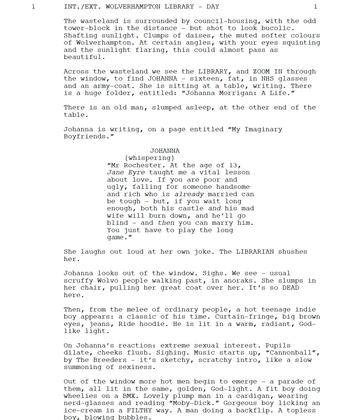 Page One: “How to Build a Girl” (2019)