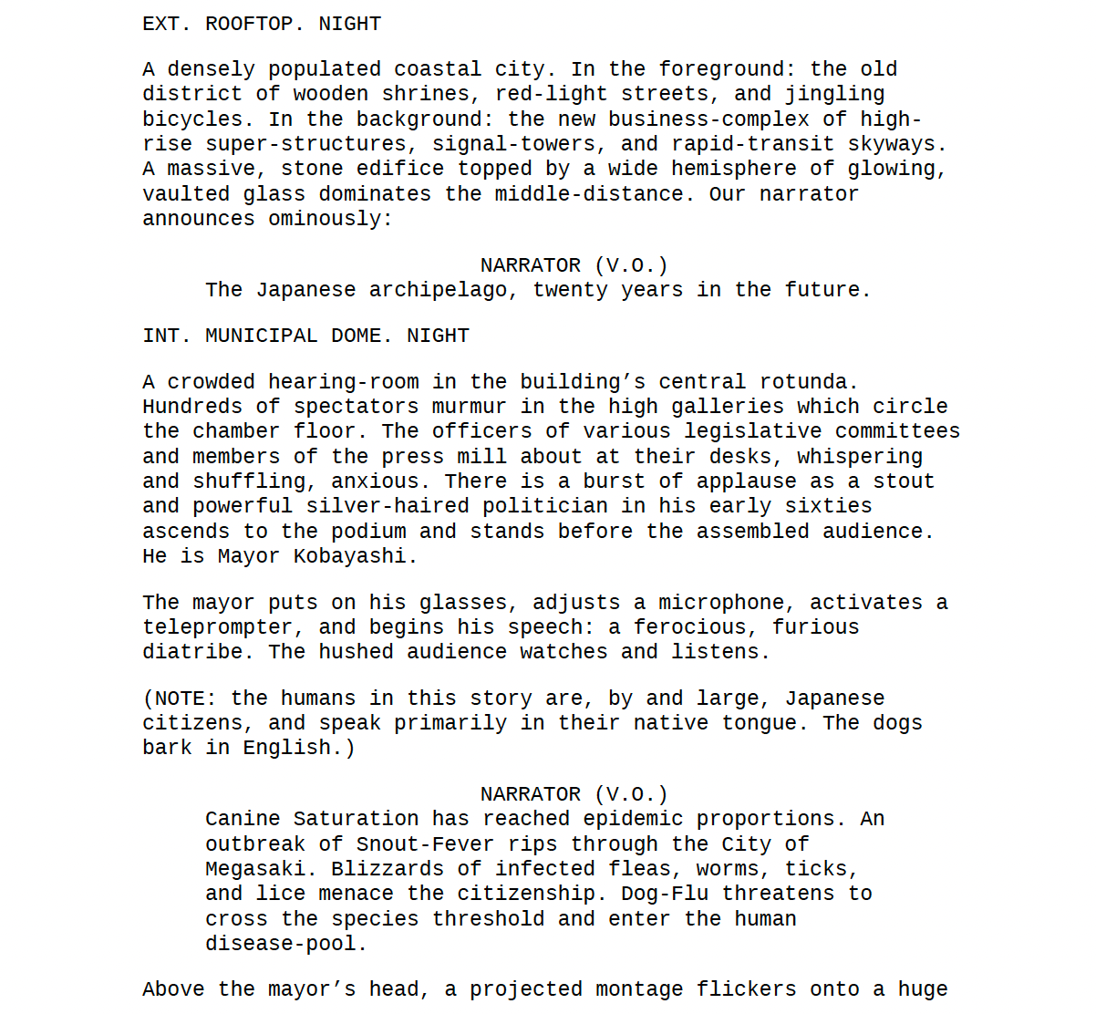 Page One: “Isle of Dogs” (2018)