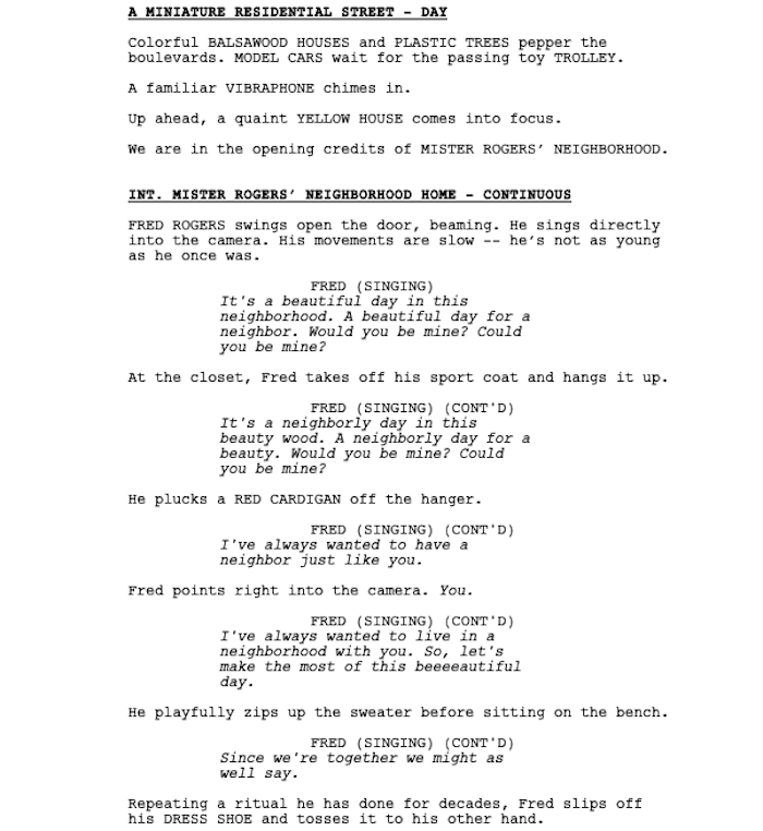 Page One: “A Beautiful Day in the Neighborhood” (2019)