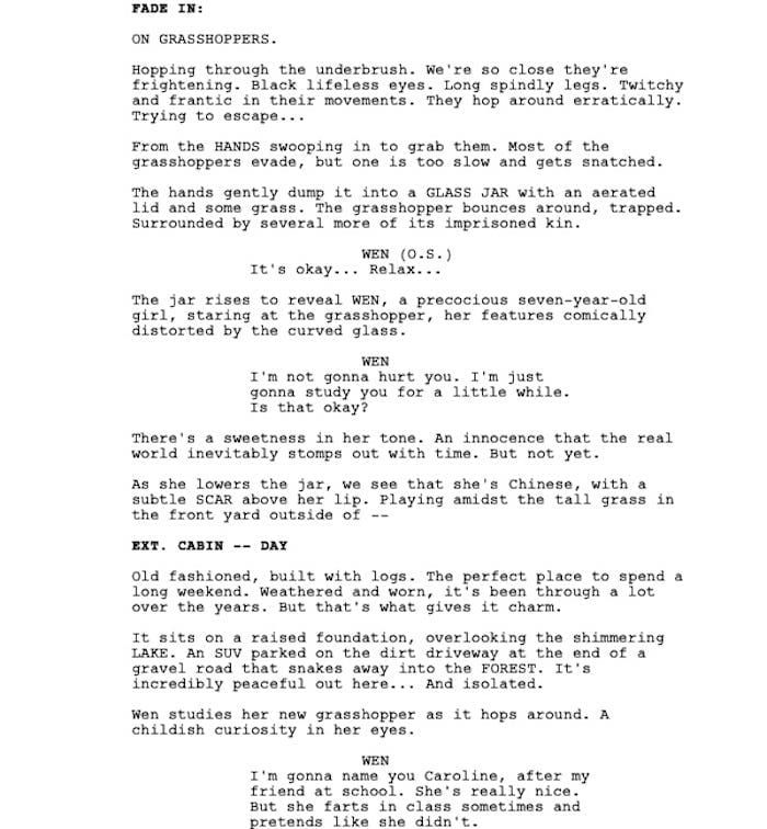 Page One: “Knock at the Cabin” (2023)