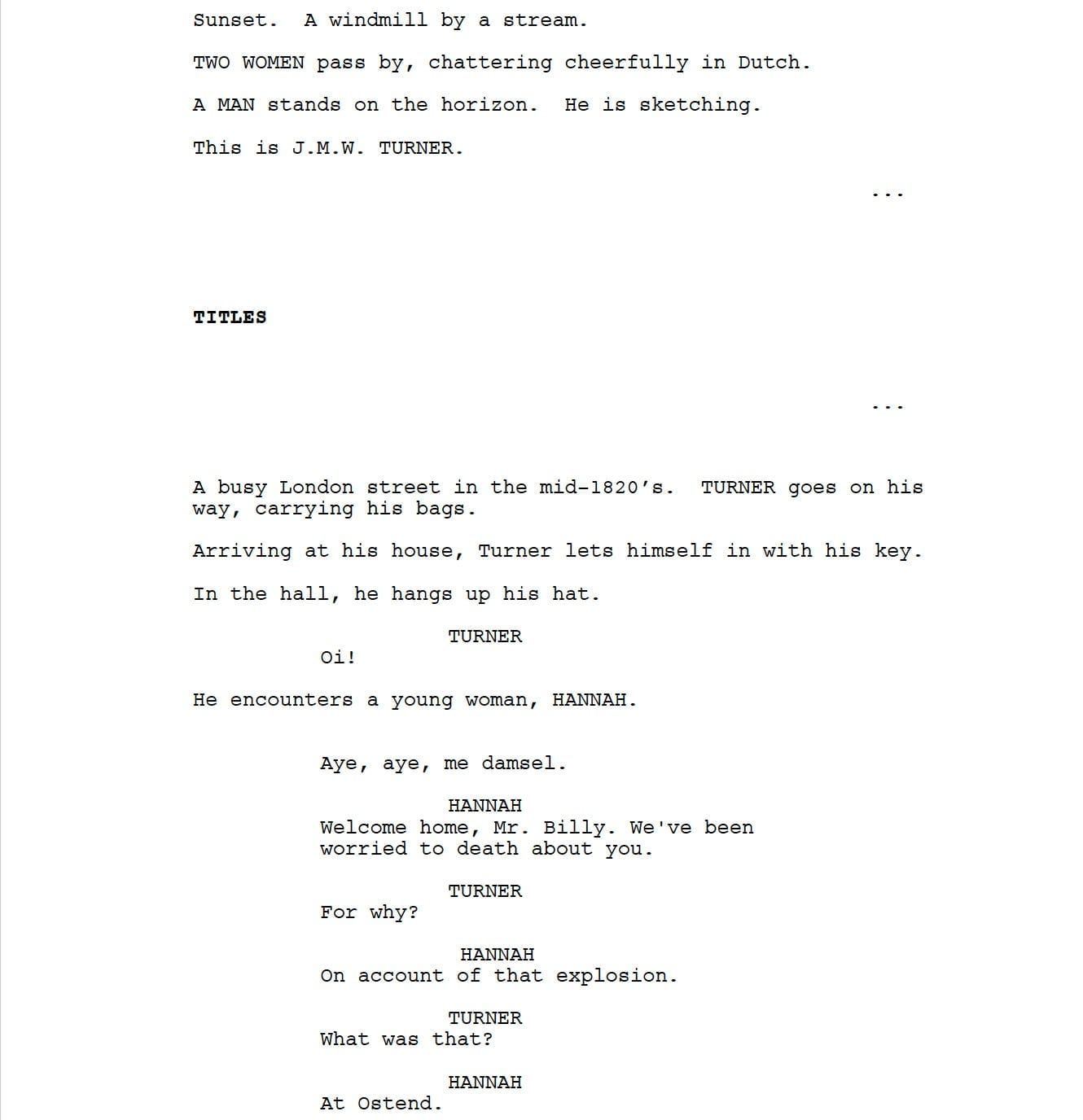Page One: “Mr. Turner” (2014)