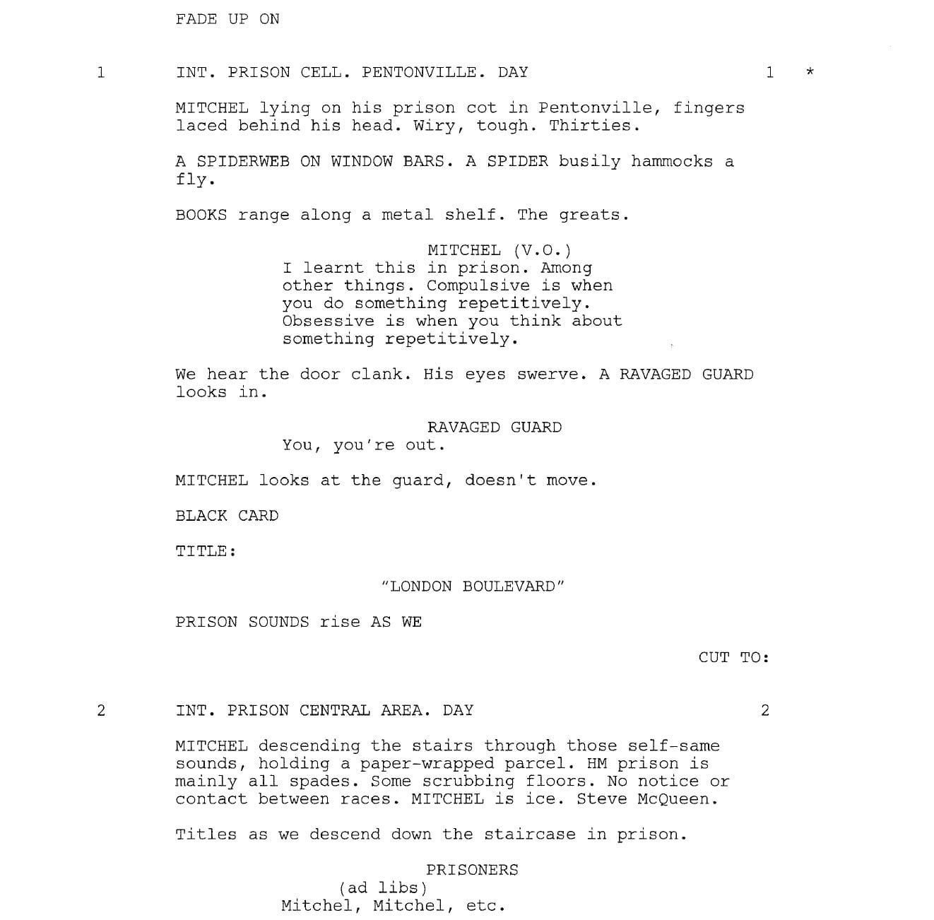Page One: “London Boulevard” (2010)