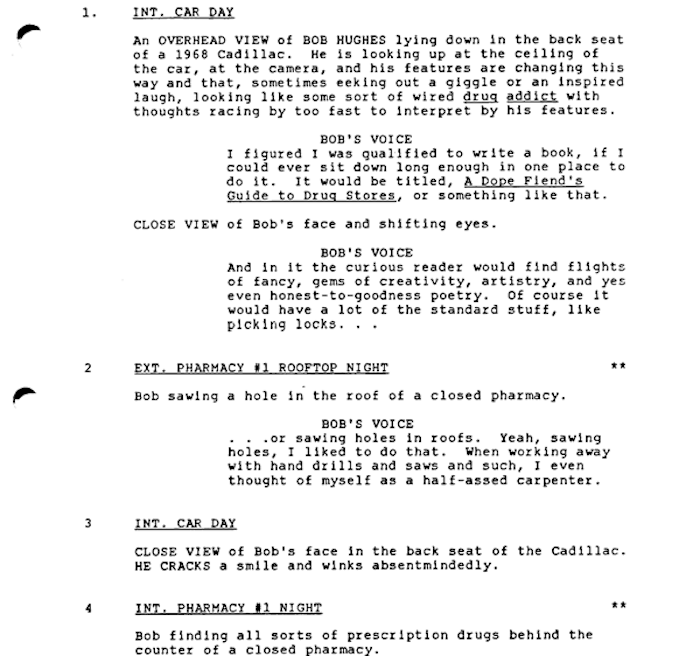 Page One: “Drugstore Cowboy” (1989)