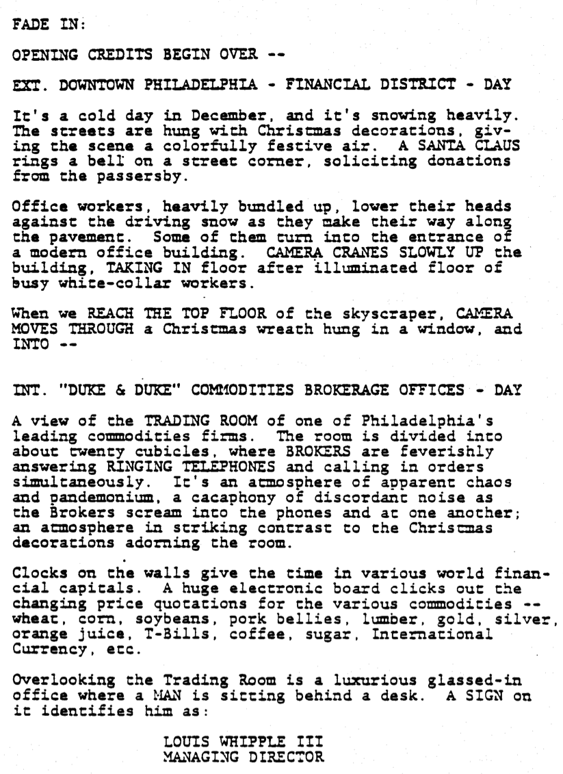 Page One: ‘Trading Places’ (1983)