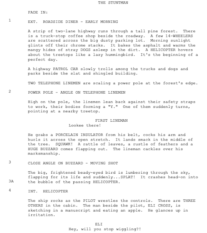 Page One: “The Stuntman” (1980)