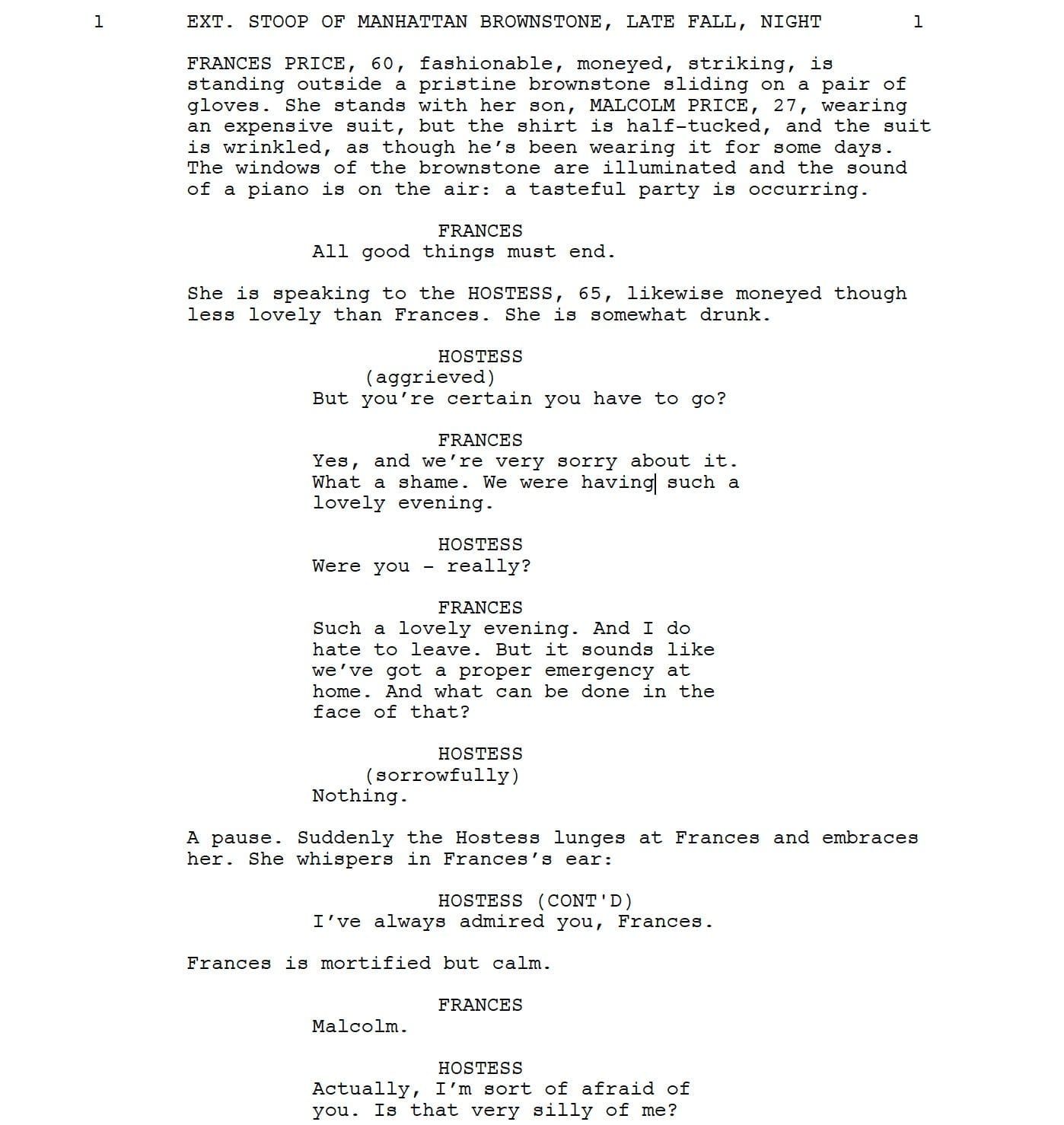 Page One: “French Exit” (2020)