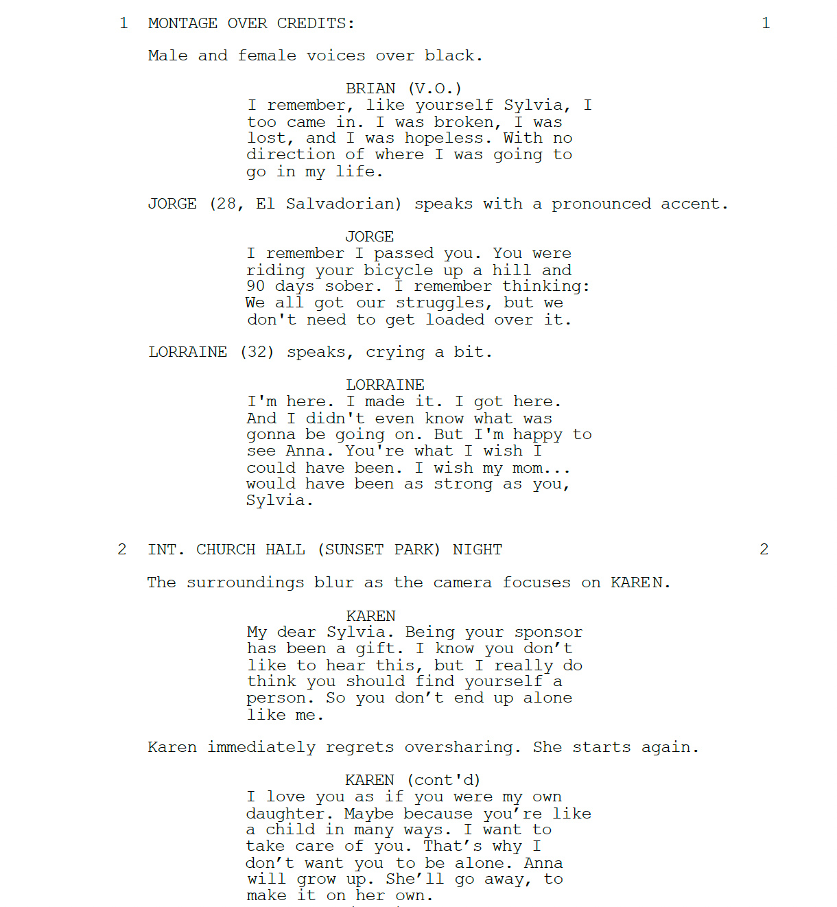 Page One: “Memory” (2023)