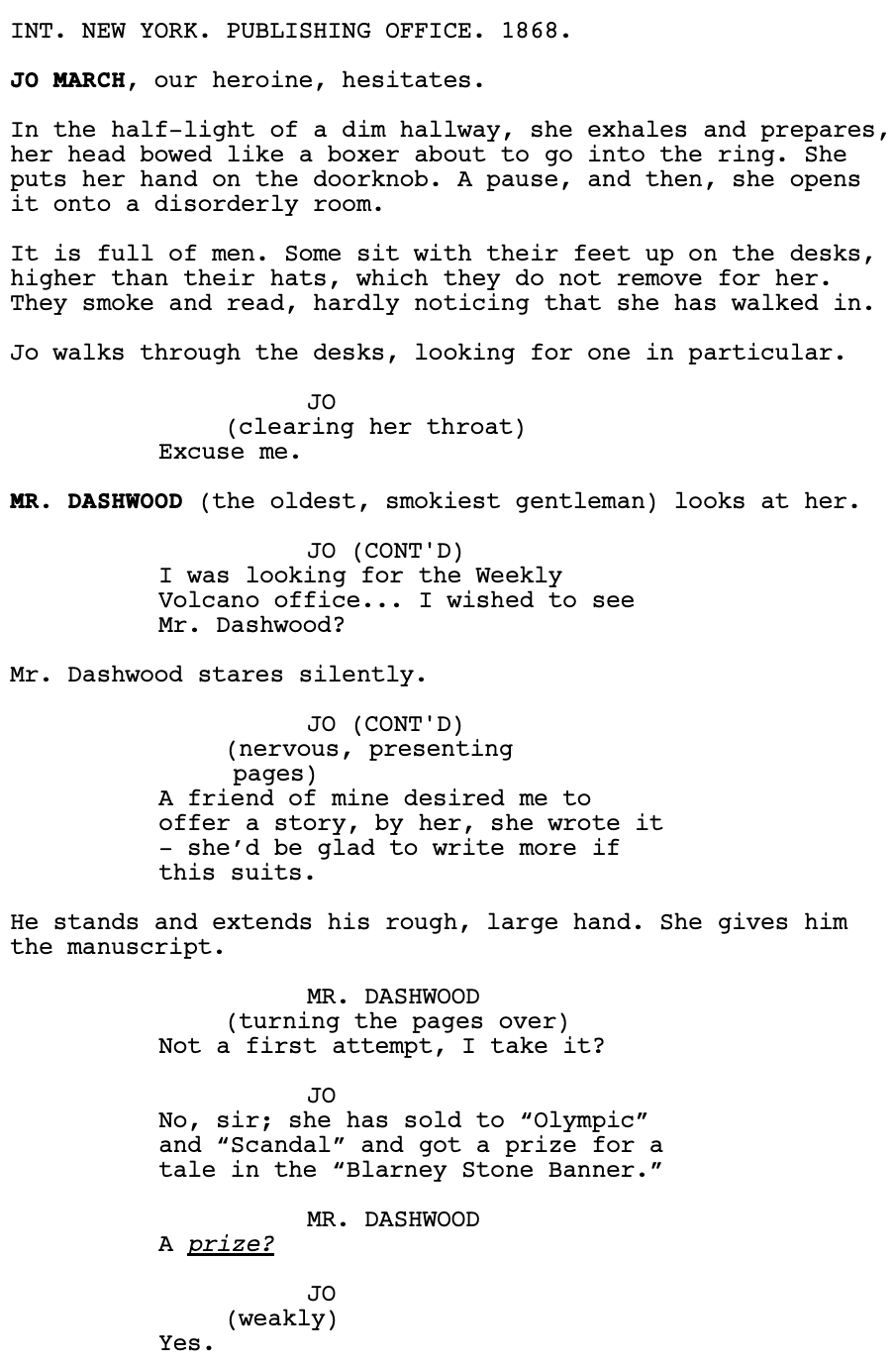 Page One: “Little Women” (2019)