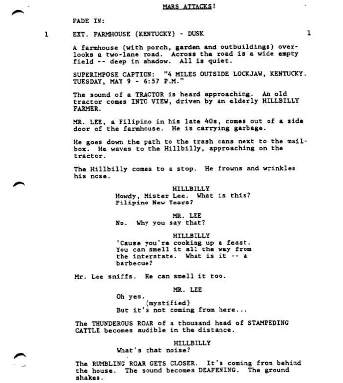 Page One: “Mars Attacks!” (1996)