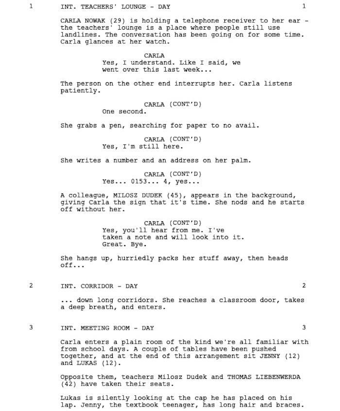 Page One: “The Teachers’ Lounge” (2023)