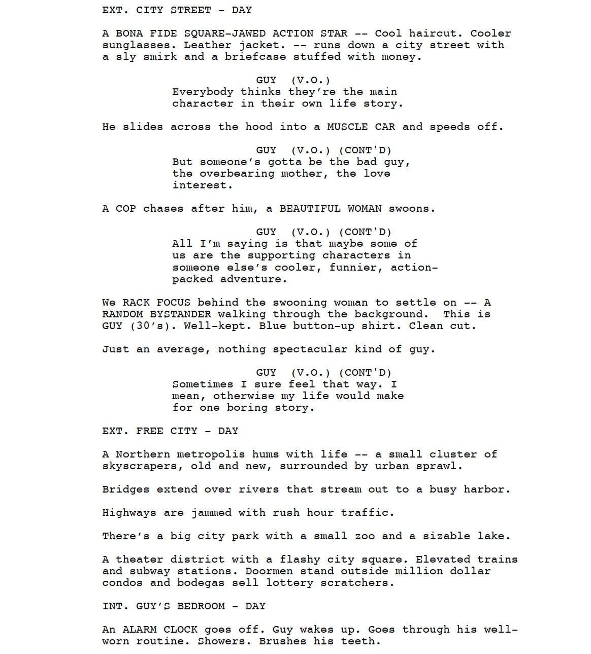 Page One: “Free Guy” (2021)