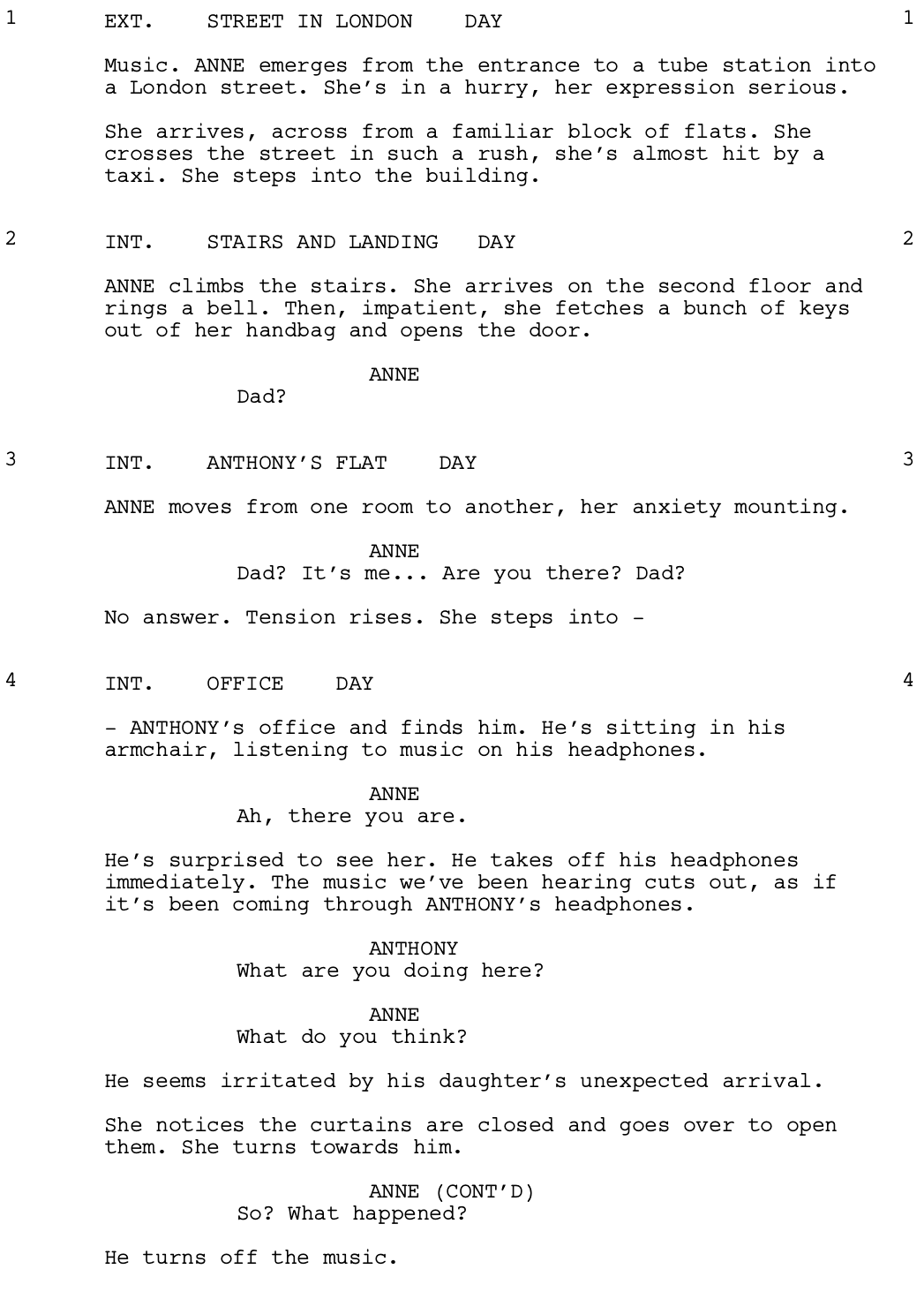 Page One: “The Father” (2020)
