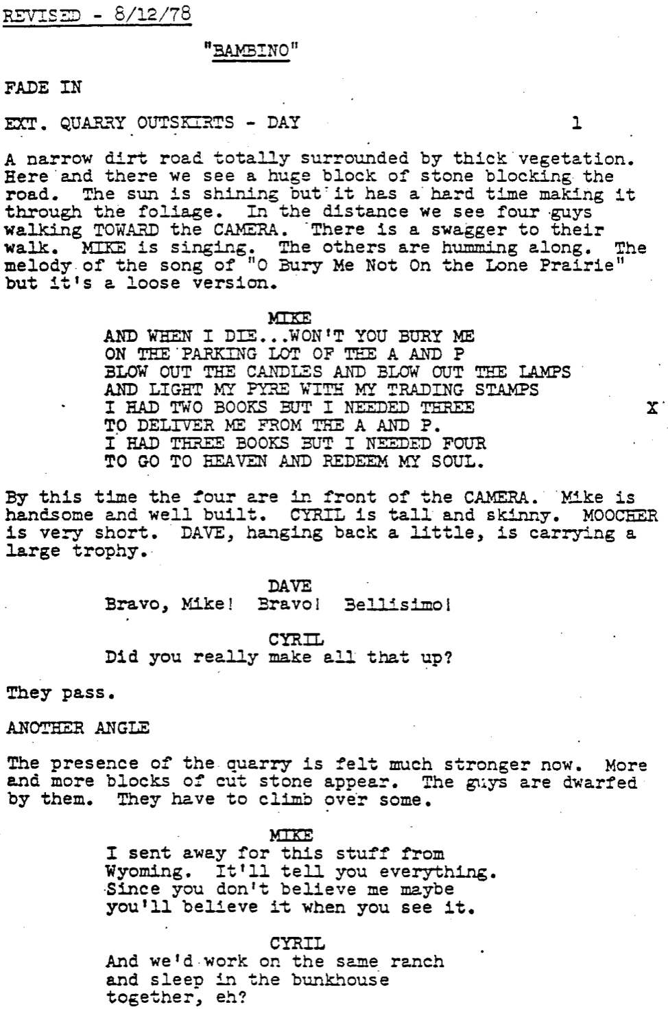 Page One: ‘Breaking Away’ (1979)