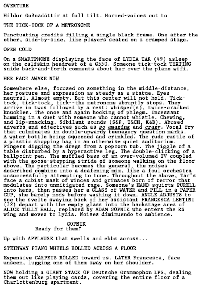 Page One: “Tár” (2022)