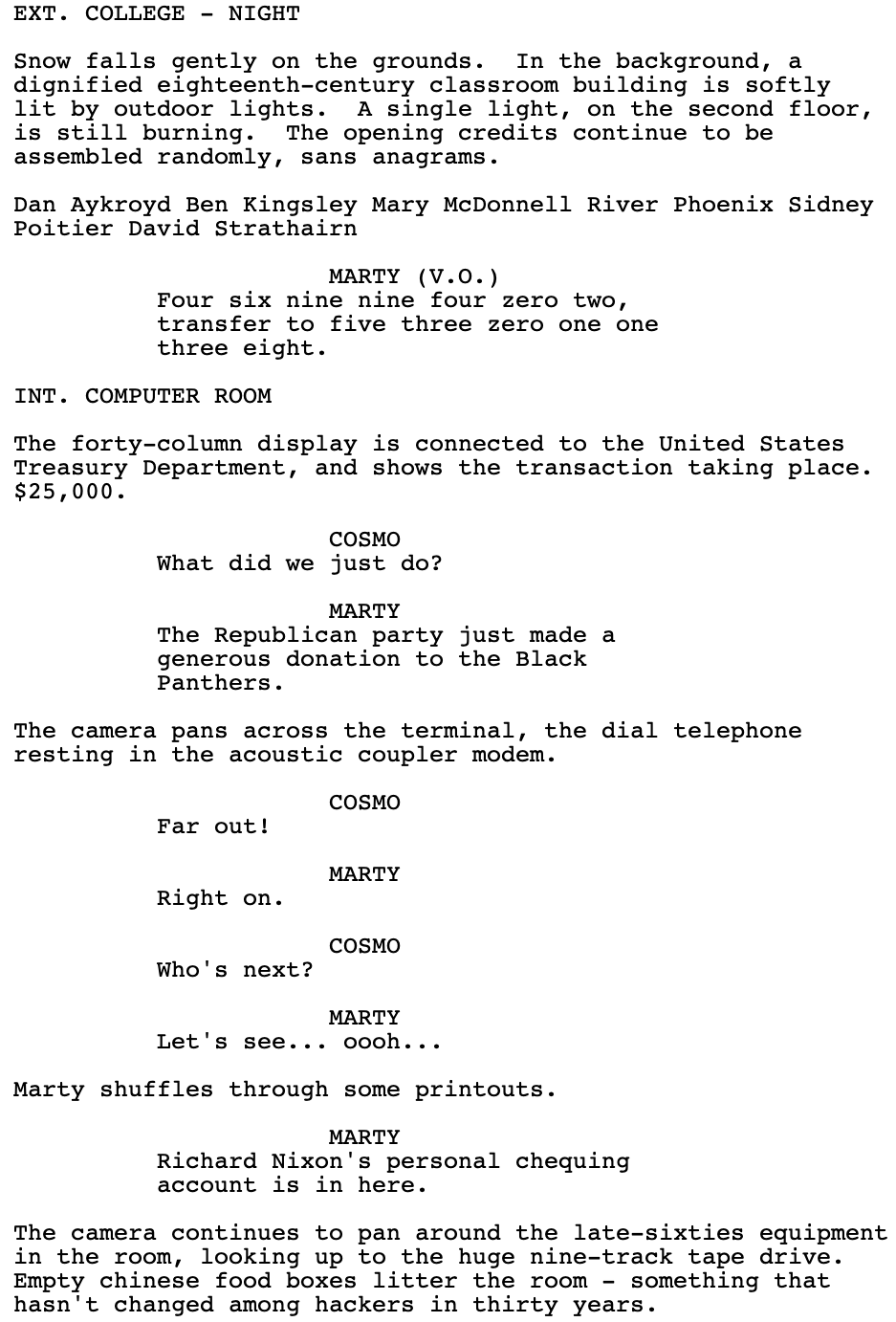 Page One: “Sneakers” (1992)