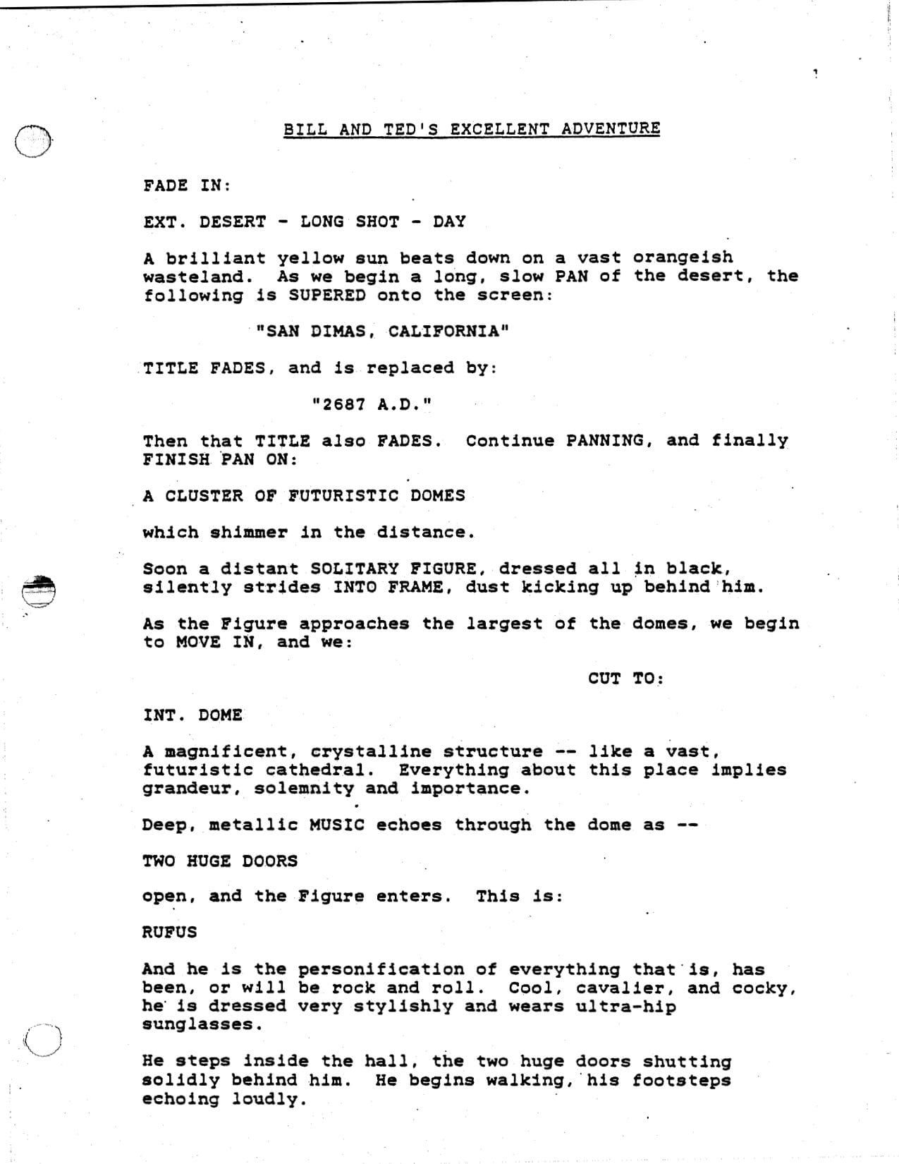Page One: ‘Bill & Ted’s Excellent Adventure’ (1989)