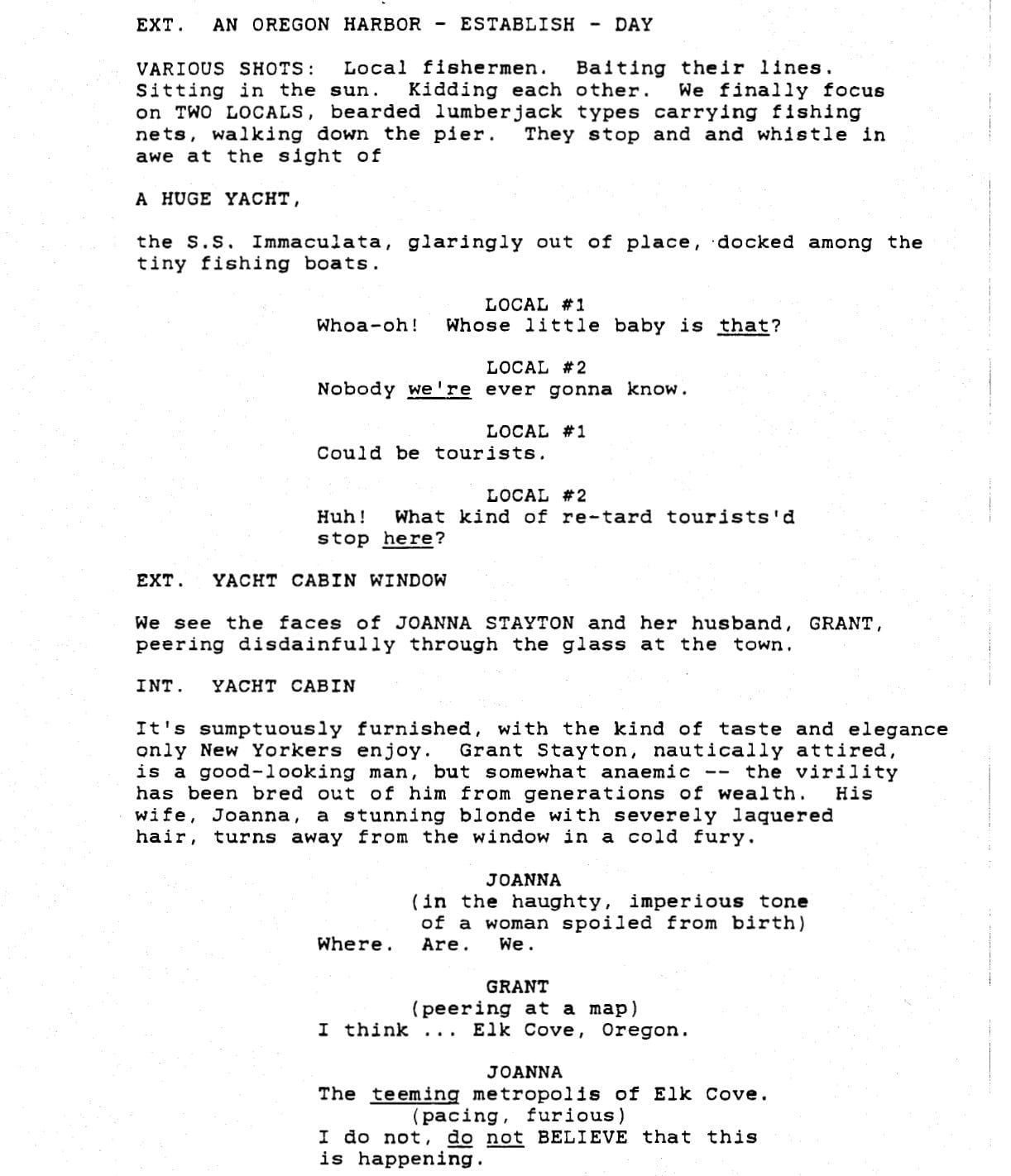 Page One: “Overboard” (1987)