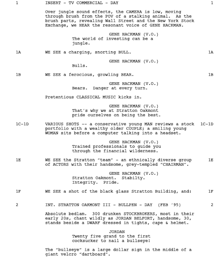 Page One: “The Wolf of Wall Street” (2013)