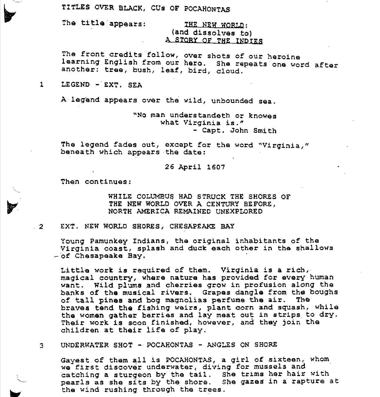 Page One: “The New World” (2005)