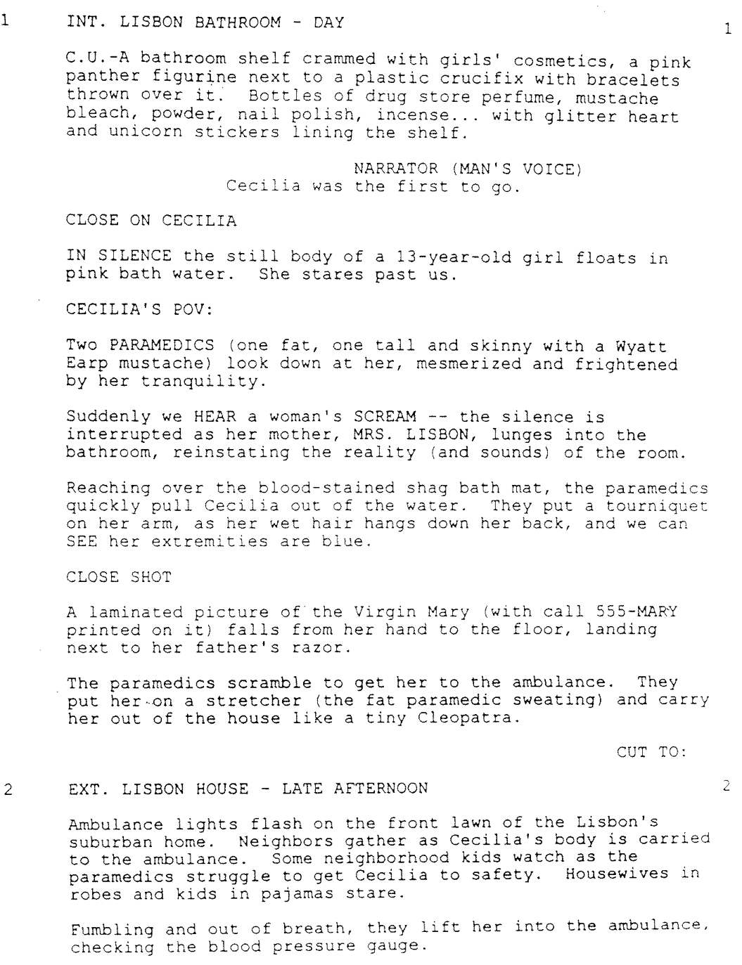 Page One: “The Virgin Suicides” (1999)