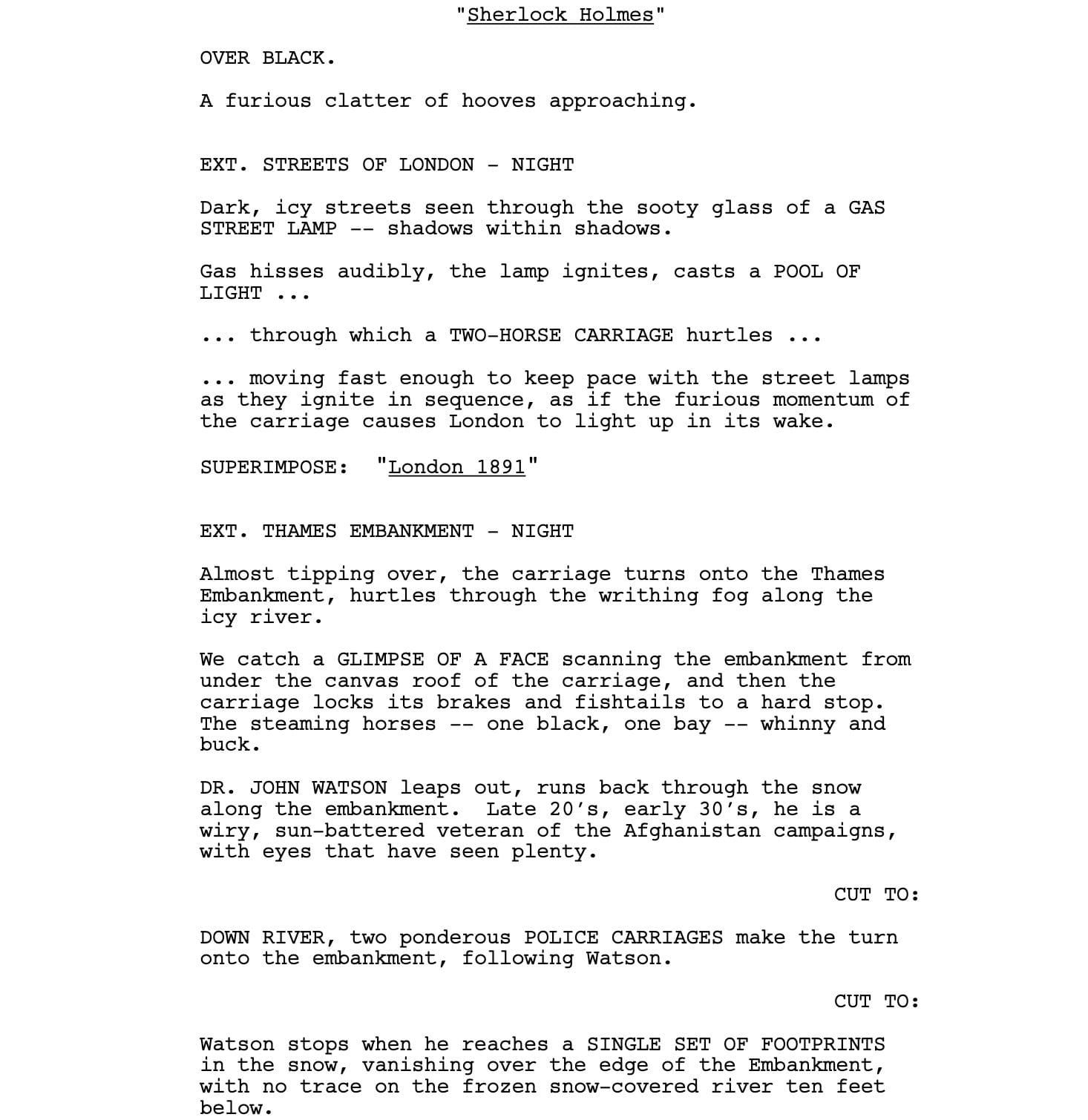 Page One: “Sherlock Holmes” (2009)