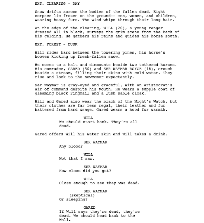 Page One: “Game of Thrones”