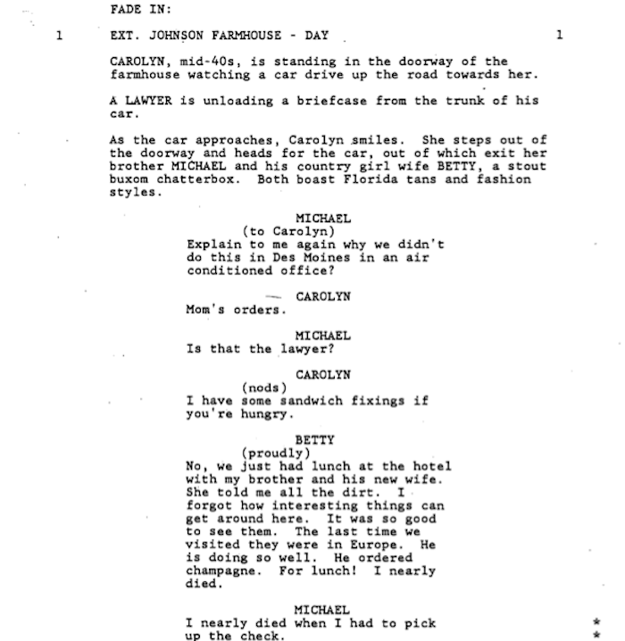 Page One: “The Bridges of Madison County” (1995)