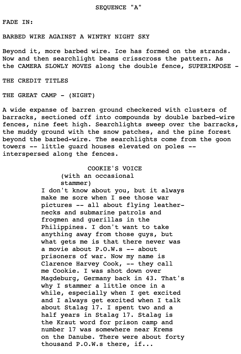 Page One: “Stalag 17” (1953)
