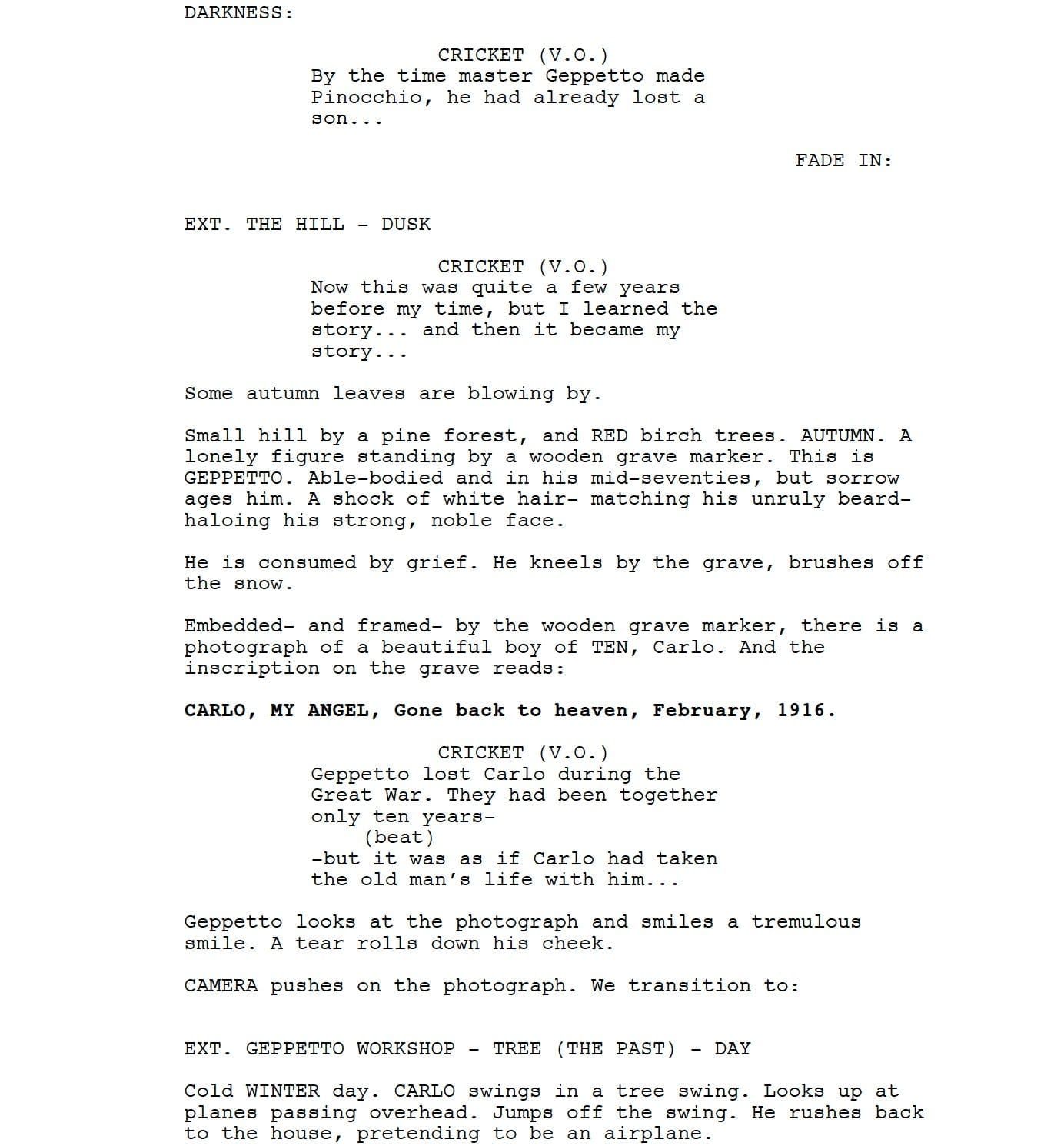 Page One: “Guillermo del Toro’s Pinocchio” (2022)