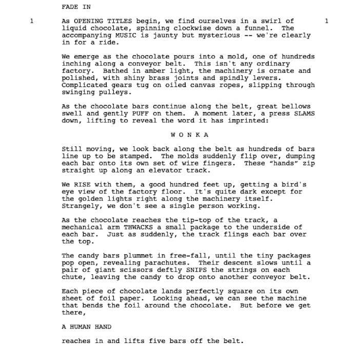 Page One: “Charlie and the Chocolate Factory” (2005)