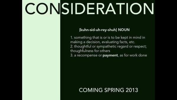 Movies You Want To Make: “Consideration”