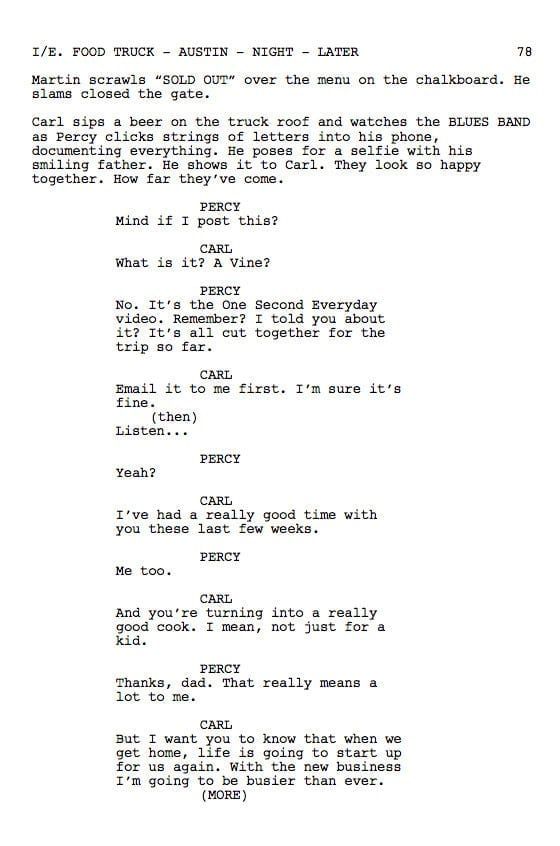 The Toughest Scene I Wrote: “Chef”