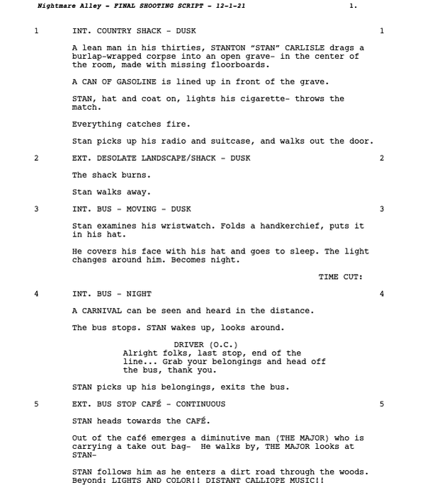 Page One: “Nightmare Alley” (2021)