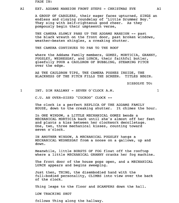 Page One: “The Addams Family” (1991)