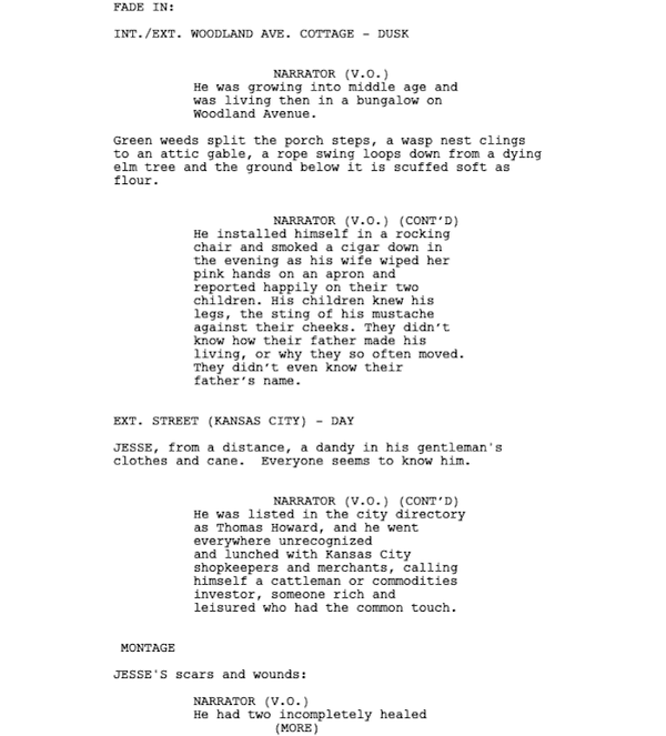 Page One: “The Assassination of Jesse James by the Coward Robert Ford” (2007)