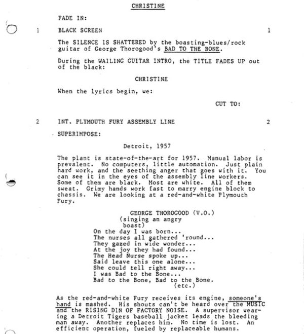 Page One: “Christine” (1983)