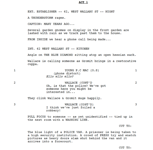 Page One: “Wallace & Gromit: Vengeance Most Fowl” (2024)