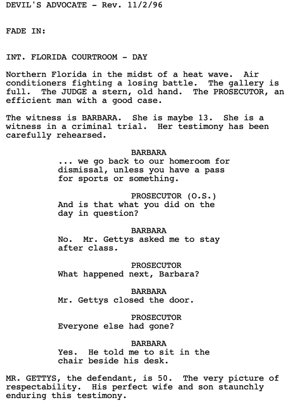 Page One: “The Devil’s Advocate” (1997)