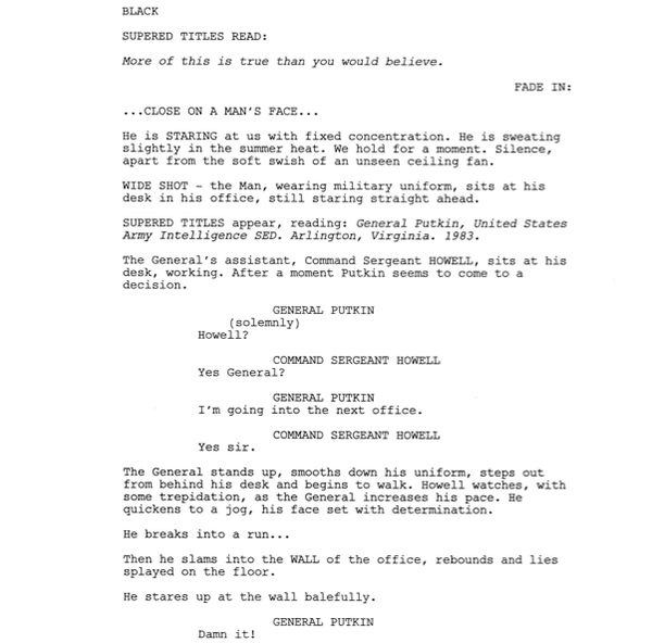 Page One: “The Men Who Stare at Goats” (2009)