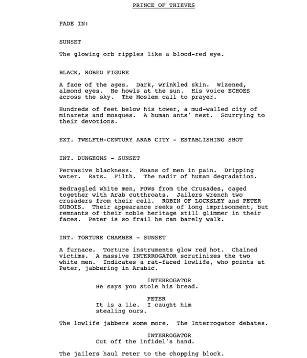 Page One: “Robin Hood: Prince of Thieves” (1991)