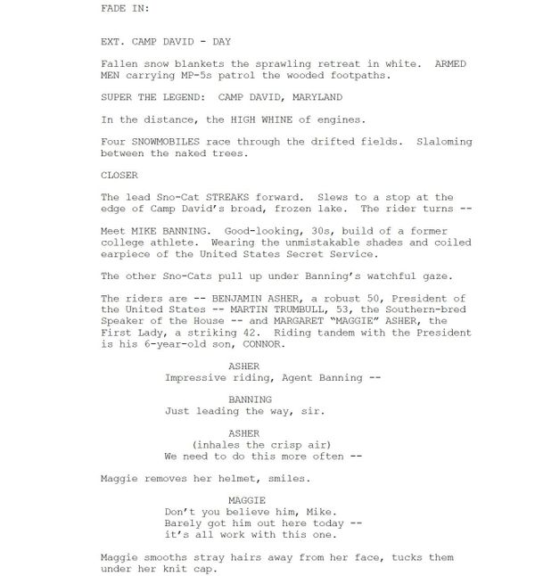 Page One: “Olympus Has Fallen” (2013)