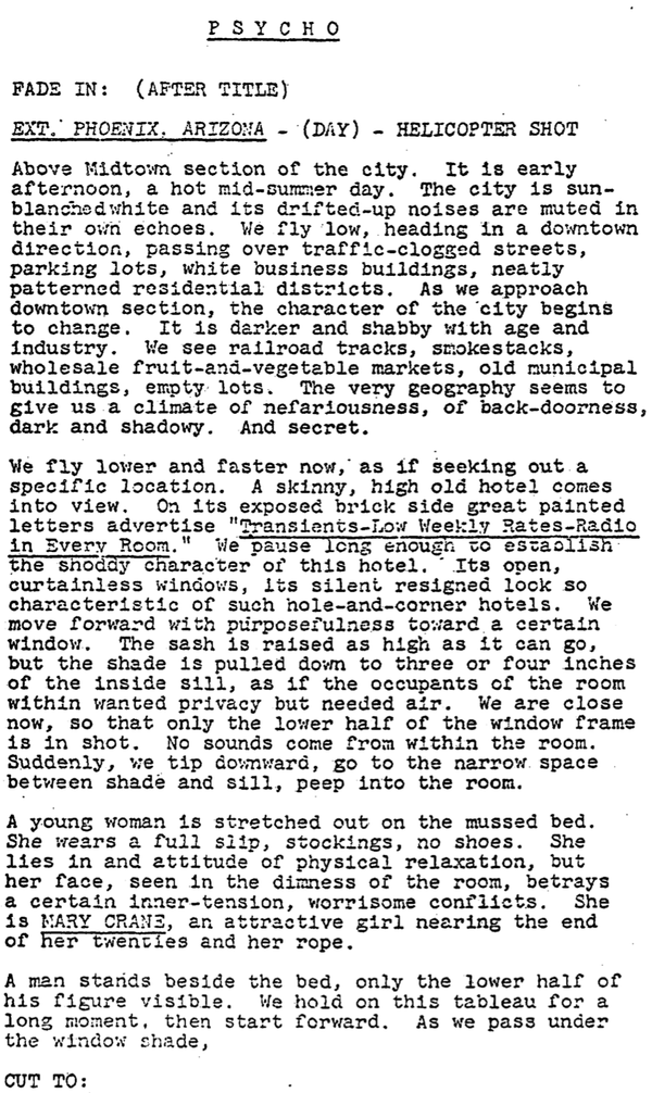 Page One: ‘Psycho’ (1960)