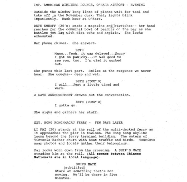 Page One: “Contagion” (2011)