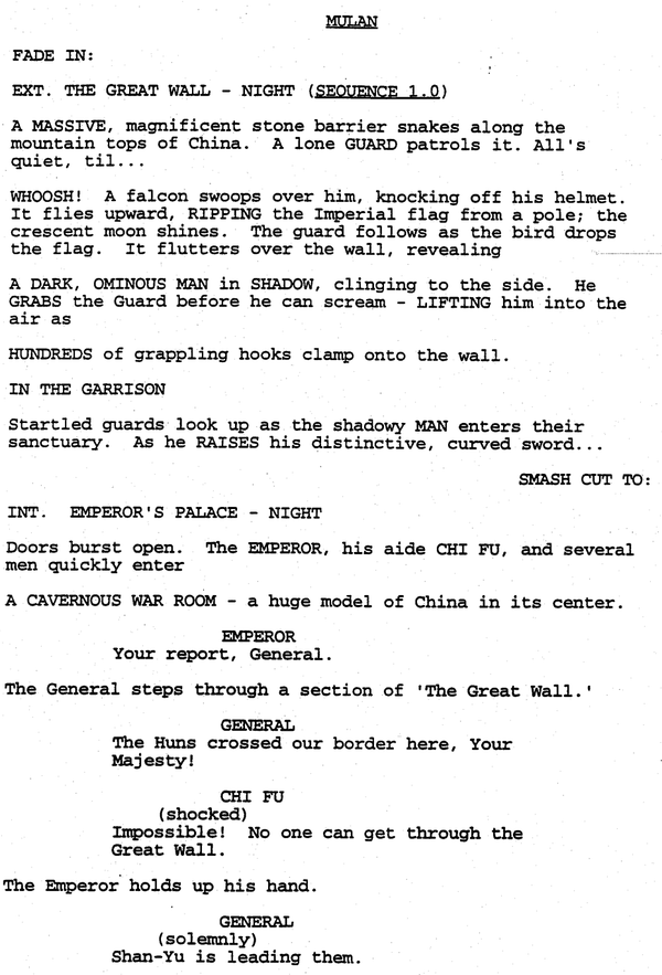 Page One: “Mulan” (1998)