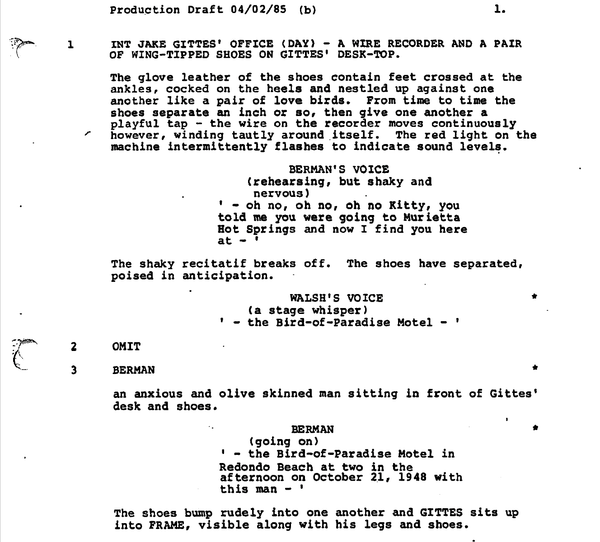 Page One: “The Two Jakes” (1990)